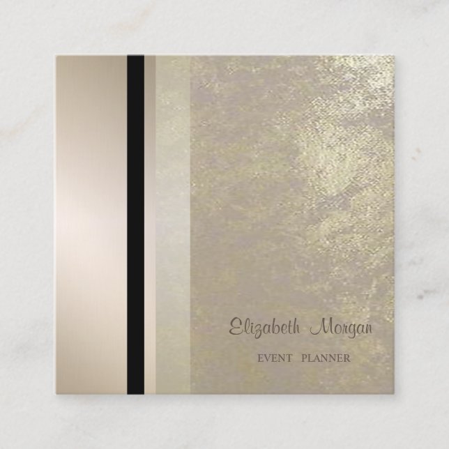 Geometrisk Professionell för modern Snyggt,Strimma Fyrkantigt Visitkort (Framsida)