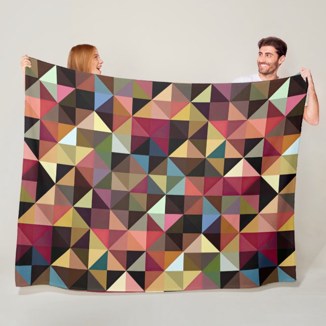 Geometrisk Quilt Mönster-design Fleecefilt (På plats)