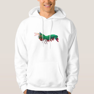 Geometrisk räka för triangelpåfågelbönsyrsa hoodie