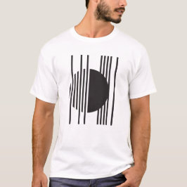 Geometrisk randig omloppsbana t shirt