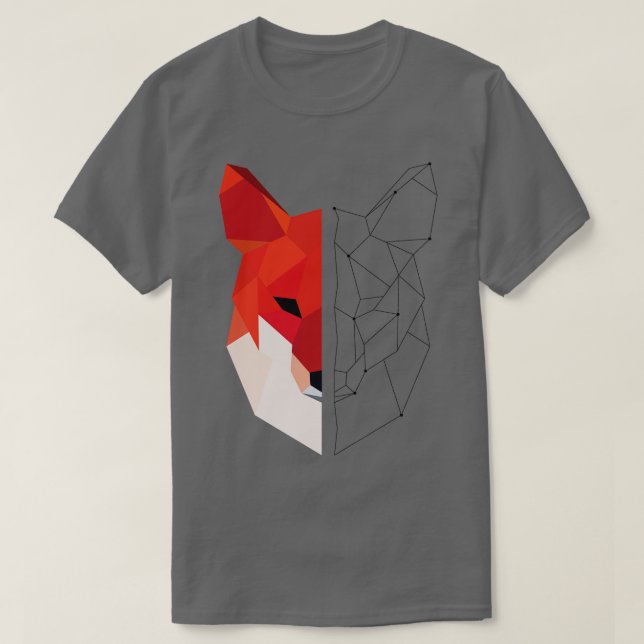 Geometrisk räv t shirt (Design framsida)
