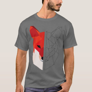 Geometrisk räv t shirt