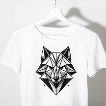 geometrisk rävskjorta t-shirt