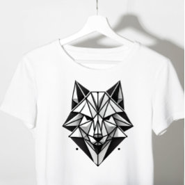 geometrisk rävskjorta t-shirt
