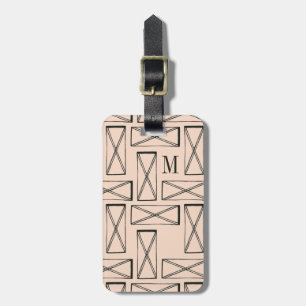 Geometrisk rektangel X-design Bagagebricka