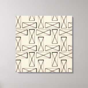 Geometrisk rektangel X-design Canvastryck