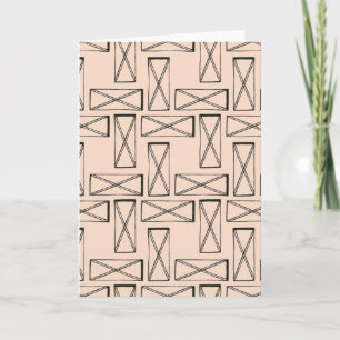 Geometrisk rektangel X-design Kort