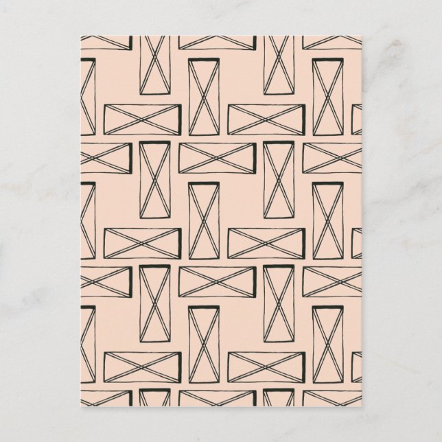 Geometrisk rektangel X-design Vykort (Framsida)