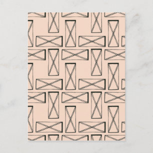 Geometrisk rektangel X-design Vykort