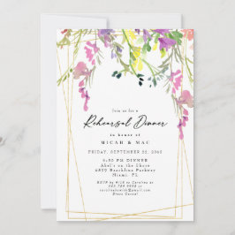 Geometrisk repetitionsinbjudan för färgstark Wildb Inbjudningar