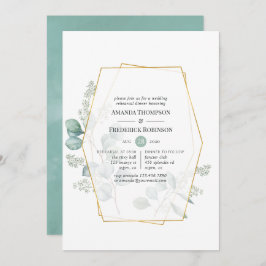 Geometrisk repetitionsmiddag för vattenfärg Eucaly Inbjudningar