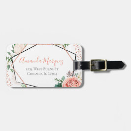 Geometrisk resagetagg för det moderna Ro-Guld Bagagebricka