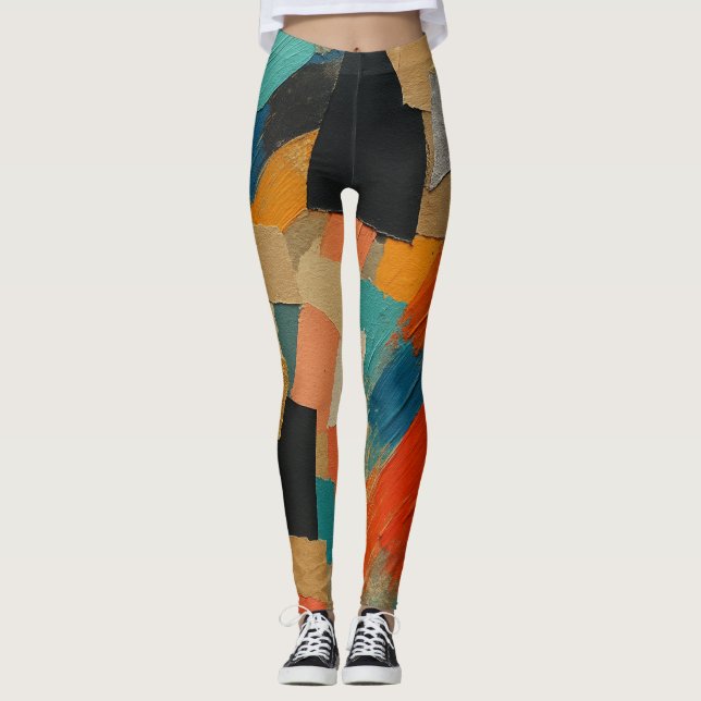 Geometrisk resonans leggings (Framsida)