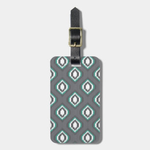 Geometrisk retro ikat stam mönster bagagebricka