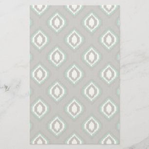 Geometrisk retro ikat stam mönster brevpapper