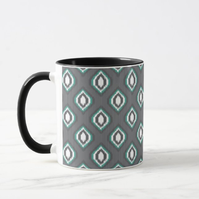 Geometrisk retro ikat stam mönster mugg (Vänster)