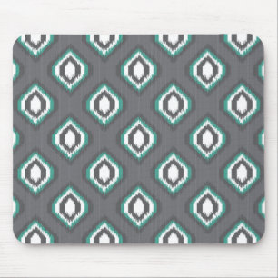 Geometrisk retro ikat stam mönster musmatta