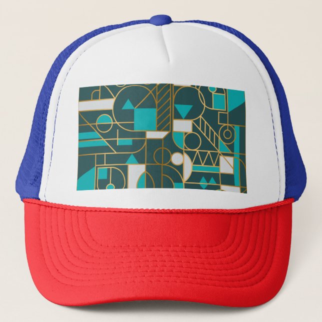 Geometrisk retro: Minimalistisk teckning Poster. Keps (Framsida)