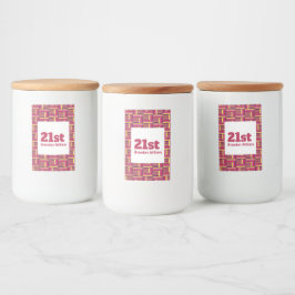 Geometrisk Retro Stil Mat Etikett