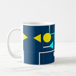 Geometrisk Retro-Tech Kaffemugg