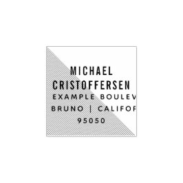 Geometrisk Returadress för modern typografi Stämpel