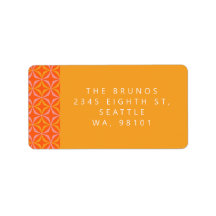 Geometrisk Returadress för unik färgstark Gult