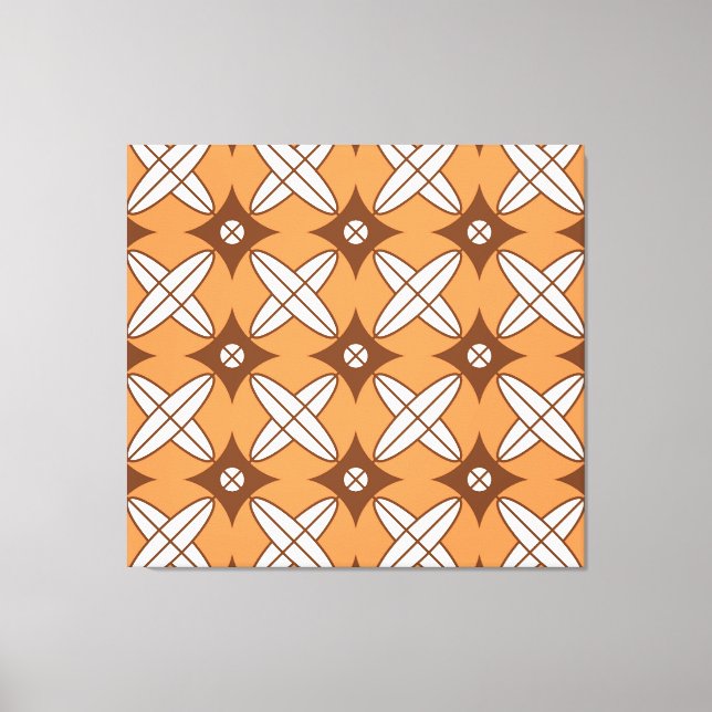 Geometrisk rhombus, vintage sömlös mönster. canvastryck (Framsida)