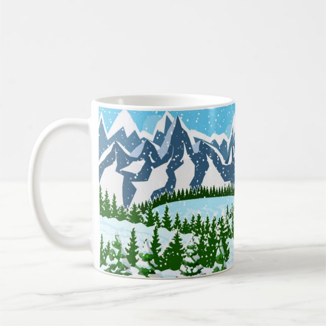 geometrisk rhombussvävling gjord för hand med form kaffemugg (Vänster)