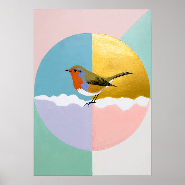 Geometrisk Robin-sfär Poster (Framsidan)