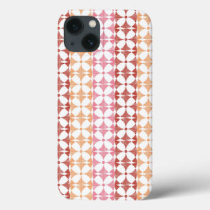Geometrisk röd ikat rand mönster