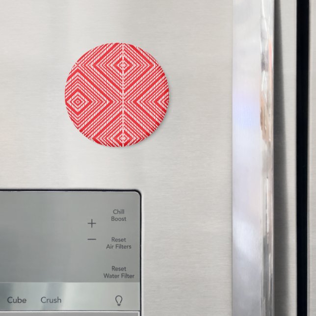 Geometrisk röd magnet | Modärn fet accent (In Situ (Fridge))