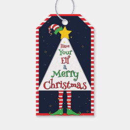 Geometrisk Roligt för "Be YourElf a God jul" Presentetikett