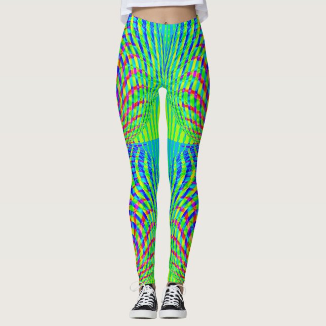 Geometrisk roligt leggings (Framsida)