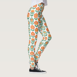 Geometrisk Ros Kärlek Leggings