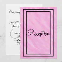Geometrisk Rosa Akvarell Vit Mottagningsmonogram Inbjudningar