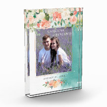 Geometrisk  Rosa Blommigt Bröllop