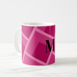 Geometrisk rosa i modern abstrakt i mitten av århu kaffemugg