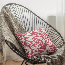 Geometrisk Rosa i modern Magenta Kudde