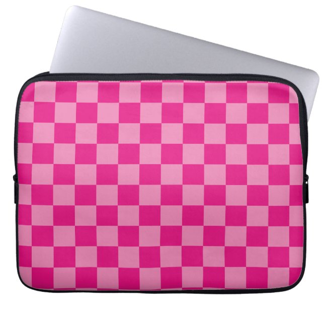 Geometrisk rosa Kontrollerad Laptop Fodral (Framsidan)