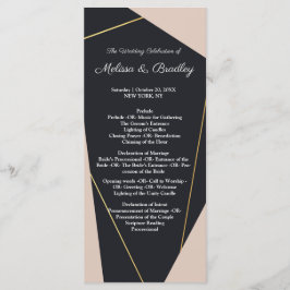 Geometrisk rosa svart & guld program