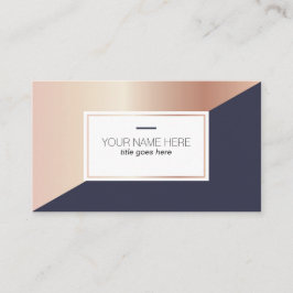 Geometrisk Rosegold marinvisitkort Visitkort