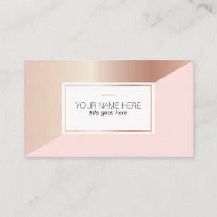 Geometrisk Rosegold MistyRose visitkort
