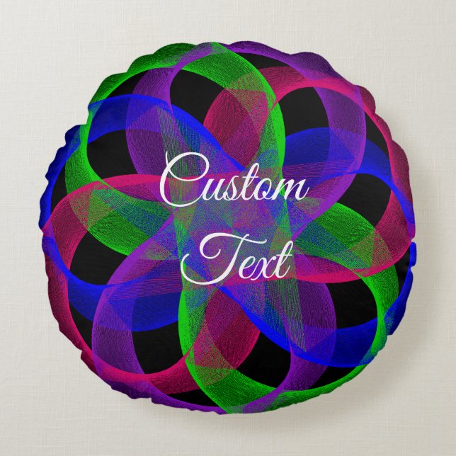 Geometrisk runda fyllning för nätslinga med dubbla rund kudde (Framsidan)