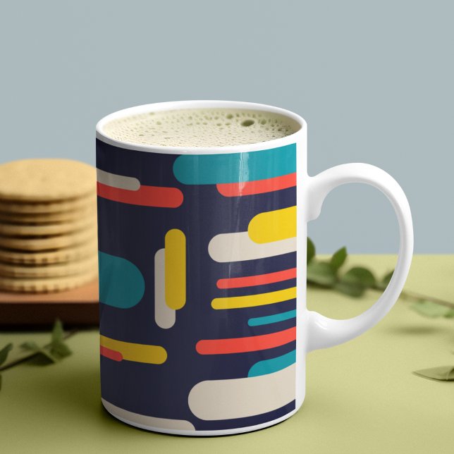 Geometrisk rundad rektangel Mönster Kaffemugg (Mugs)