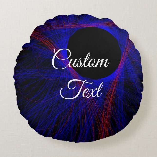 Geometrisk rundad triangel med centrerad triangel rund kudde (Framsidan)