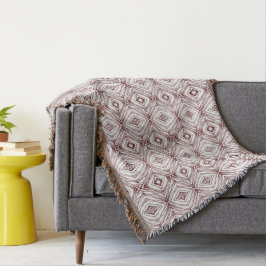 Geometrisk ruta och diamantdesign filt