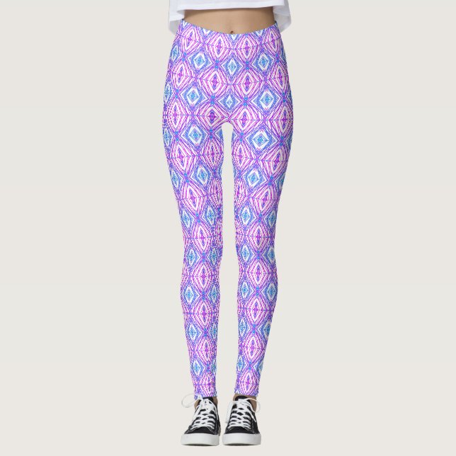 Geometrisk ruta och diameter leggings (Framsida)