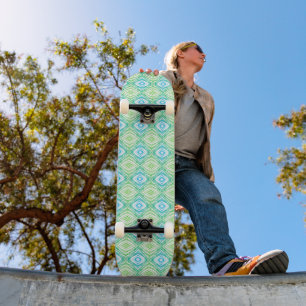 Geometrisk ruta och diameter mini skateboard bräda 18,5 cm