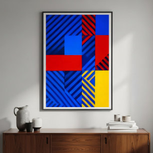 Geometrisk Rytm Canvastryck