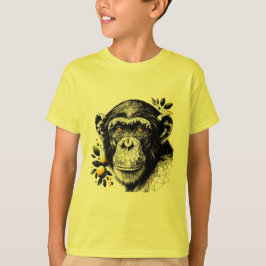 Geometrisk schimpans med Lemons Art Print T Shirt